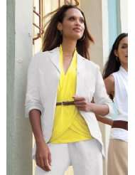 Jessica London Plus Size Linen Blend Jacket