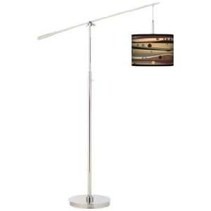  Natural Dots and Waves Giclee Boom Arm Floor Lamp