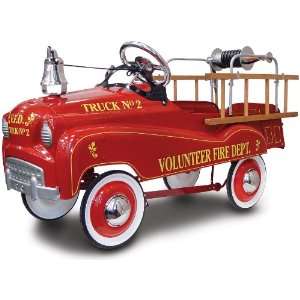  Gearbox Volunteer Fire Truck Riding Pedal Car Sports 