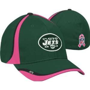 New York Jets Coaches Breast Cancer Awareness Structured Flex Fit Hat 