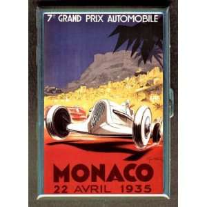 KL MONACO 1935 RACECAR POSTER ID CREDIT CARD WALLET CIGARETTE CASE 