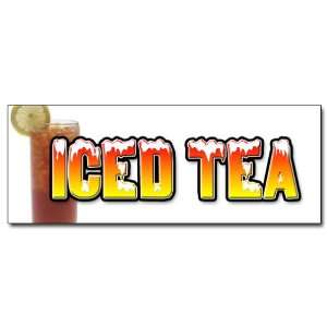   ICED TEA DECAL sticker sweet ice drink cart stand new 