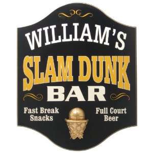  Slam Dunk Personalized Basketball Pub Sign