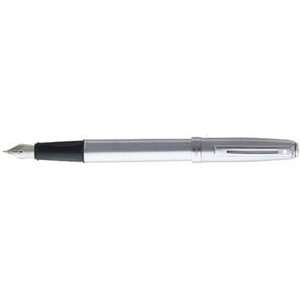 Sheaffer Prelude Brushed Chrome /Nickel Trim Fine Point Fountain Pen 
