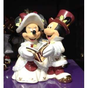   Mickey and Minnie Mouse Carolers Victorian Figurine 