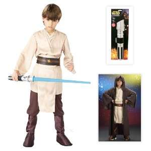 com Star Wars Jedi Deluxe Child Costume including Robe and Lightsaber 