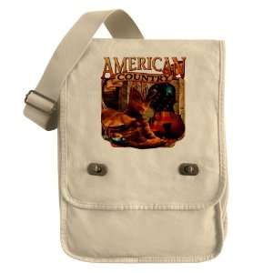 Messenger Field Bag Khaki American Country Boots And Fiddle Violin 