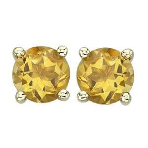   and Dazzling Round Citrine Prong Set Birthstone Stud Earrings Jewelry