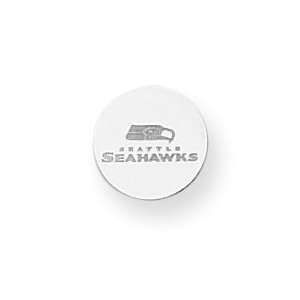  Sterling Silver Seattle Seahawks Disc Logo Post Earrings 