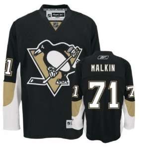  Pittsburgh Penguins Jersey #71 Evgeni Malkin Black Hockey 