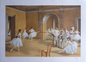    Ballerinas   large LITHOGRAPH on ARCHES # SIGNED & LIMITED   COA