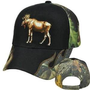Outdoor Moose Hunting Camo Camouflage Tree Hat Cap Acrylic Velcro 