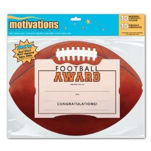  Southworth Football Athletic Award Kit, Certificates with 