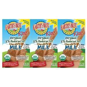  Kidz, Organic 2% Reduced Fat Chocolate Milk, 3 Boxes, 8 fl 