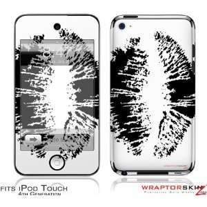  iPod Touch 4G Skin   Big Kiss Black on White by 