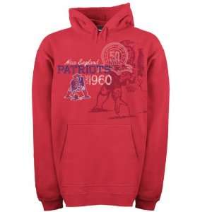  New England Patriots Red AFL Retro Rebel Hooded Sweatshirt 
