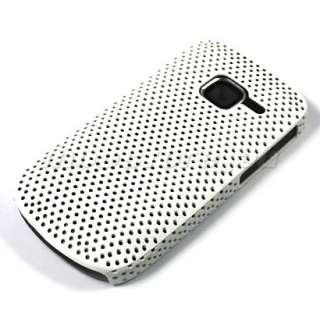 HARD RUBBER CASE COVER SCREEN FILM FOR NOKIA C3 WHITE  