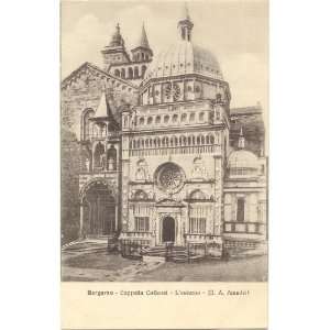   1910 Vintage Postcard Cappella Colleoni Bergamo Italy 