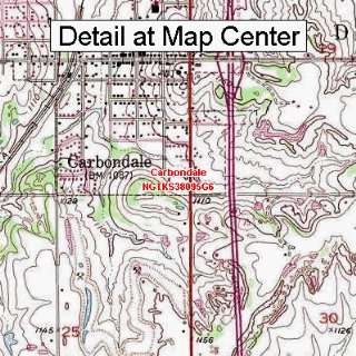  USGS Topographic Quadrangle Map   Carbondale, Kansas 