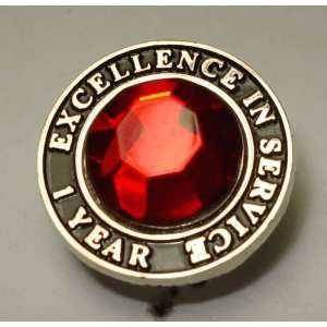  Excellence in Service 1 Year Brass Lapel Pin Everything 
