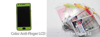 colorful anti finger lcd protection film for your phone for samsung 