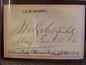 Autograph of CIVIL WAR MAJOR GENERAL JOHN M SCHOFIELD  