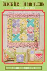 CHARMING TRIOS Baby Quilt, Bag, Pillow Pattern /3 Items  