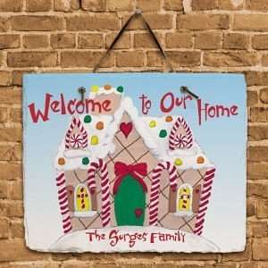  Personalized Gingerbread House Welcome Sign Gingerbread House 