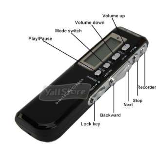   8GB USB Digital Activated Voice Recorder  player Dictaphone Black
