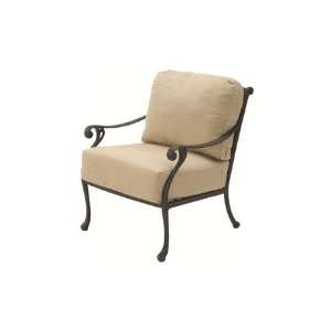   Aluminum Cushion Arm Patio Lounge Chair Walnut Patio, Lawn & Garden