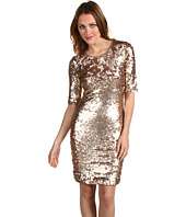 BCBGMAXAZRIA   Marta 3/4 Sleeve Sequin Dress