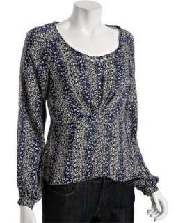 BCBGeneration fog speckled print triangle bead blouse   up to 