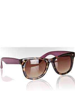 Betsey Johnson tortoise contrast stem wayfarer sunglasses