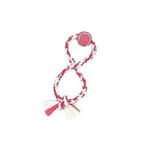  Mammoth Pink Figure 8 Rope Tug with Pink Ball Dog Toy Pet 
