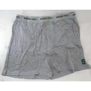  Extra Large Mens Knit Gray Boxer Michigan State 