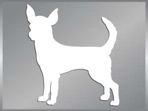 CHIHUAHUA Silhouette cut vinyl decal dog car sticker #1  