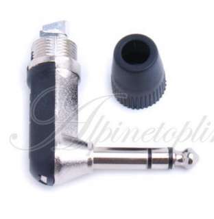 Right Angle 6.3mm (1/4) Male Stereo Jack Adapter NEW  