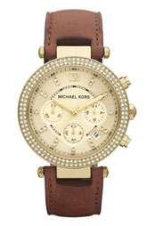 Michael Kors Parker Chronograph Leather Watch $225.00