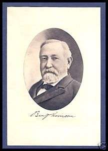 ORIGINAL 1890S PRINT OF PRESIDENT BENJAMIN HARRISON  