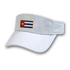 CUBA CUBAN WHITE FLAG COUNTRY EMBROIDERY EMBROIDED VISOR CAP HAT