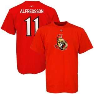  NHL Reebok Ottawa Senators #11 Daniel Alfredsson Red Net 