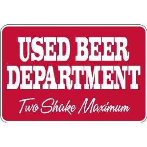 Misc80) Bar Pub Restroom Used Beer 2 Shake Maximum Humorous Novelty 