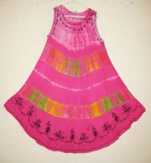 RETRO Hippie Gypsy Tie Dye Circle Dress 12 Colors 176  