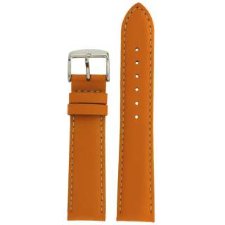 Watch Band Strap Orange Genuine Extra Soft Leather 626  