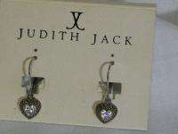 Judith Jack / Jones Sterling Silver/Marcasite/Cubic Zirconia Heart 