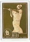 JOHNNY MIZE   ST. LOUIS CARDINALS   22kt Gold Danbury Mint Baseball 