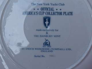 NEW YORK AMERICAS CUP COLLECTOR PLATE OF YACHT AMERICA  