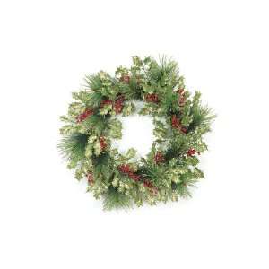   Whimsy Glitter Pine with Holly Leaf Wreaths 20