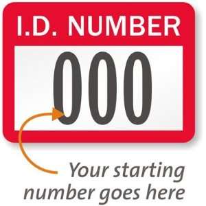  I.D. NUMBER, with consecutive numbering Vinyl (with heavy 