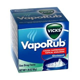 Vicks VapoRub Topical Cough Suppressant Ointment, 50 gram Boxes (Pack 